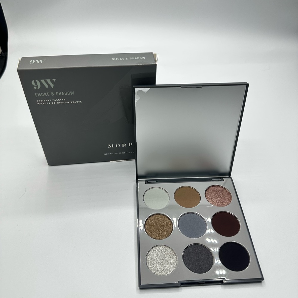 Morphe Black and Brown Eyeshadow Palette 9 Shades new